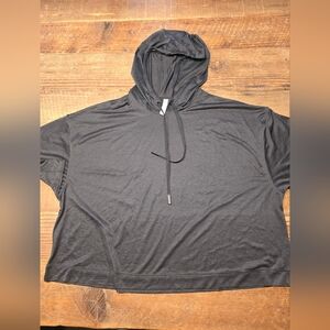 Athleta Black Cropped Hooded Tea Women's Small